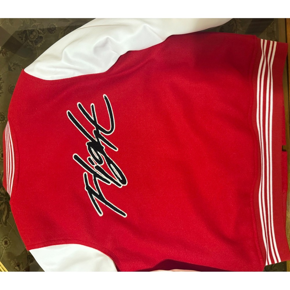 Jordan Flight Varsity Jacket Red White Jumpman Logo Youth Large 12-13 Yrs - Picture 8 of 12